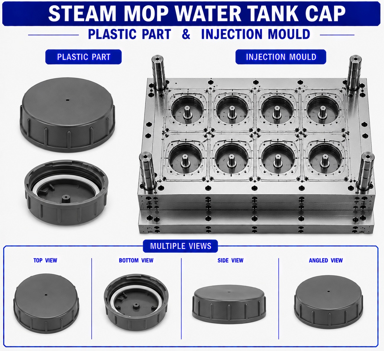 Steam Mop Plastic Water Tank Cap Mould and Moulding Service